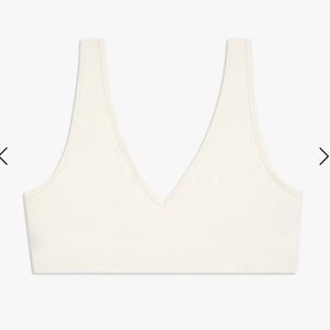 WEWOREWHAT | Active V-Neck Bra Top in Off White